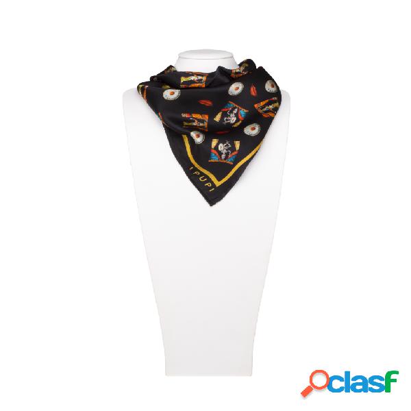 I pupi foulard caos 53x53 nero