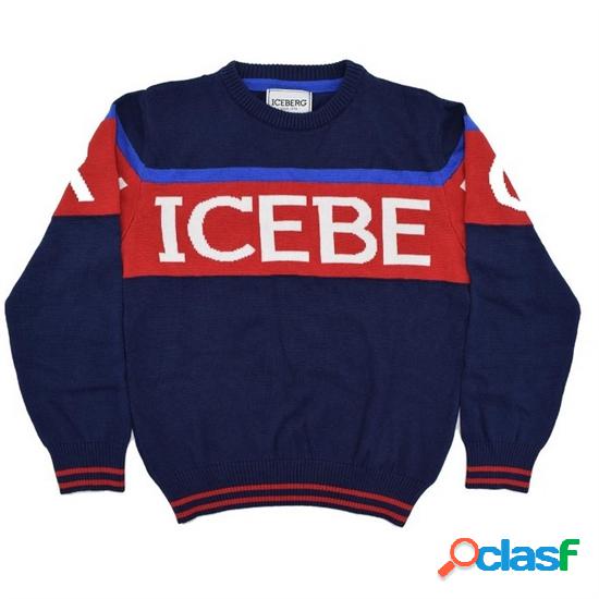 ICEBERG Junior pullover con logo lettering