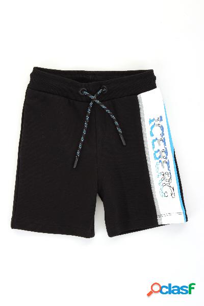 ICEBERG baby boy shorts in felpa di cotone con logo laterale