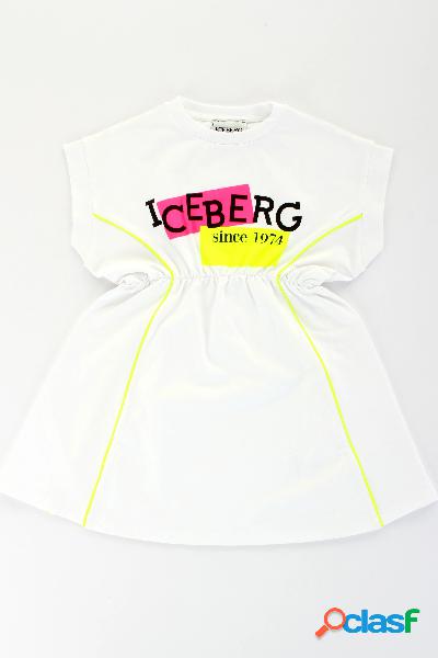 ICEBERG girl abito felpa in jersey con elastico arricciato