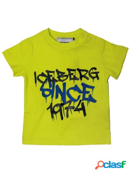 ICEBERG t-shirt bambino girocollo con logo stile street art