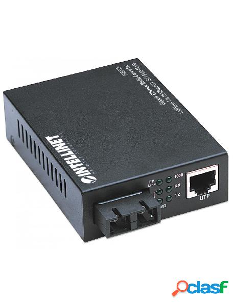 Intellinet - convertitore rj45 - fibra sc gigabit