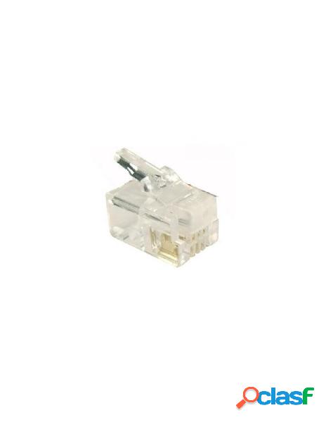 Intellinet - plug telefonico rj14/rj11 6 poli 4 contatti