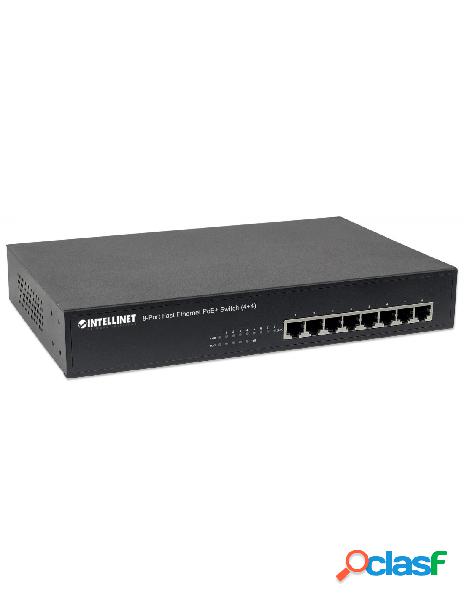 Intellinet - switch poe+ 8 porte (4+4) desktop/rack