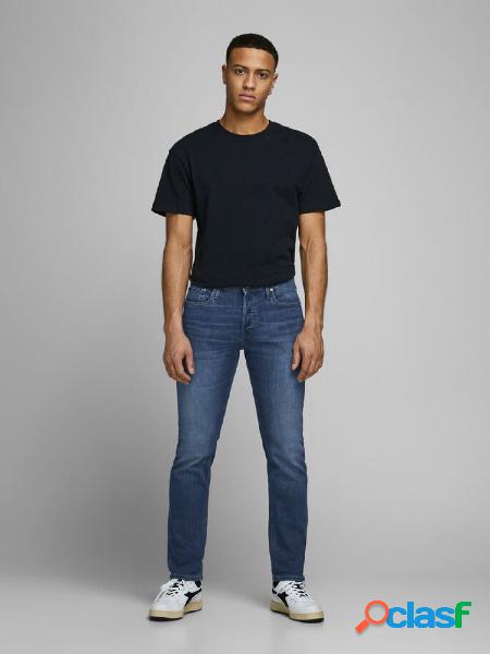 JACK & JONES jeans slim fit vita bassa Lavaggio Blu