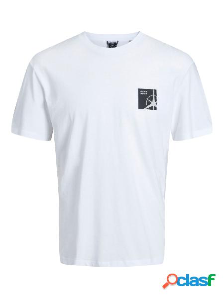 JACK&JONES T-shirt a manica corta con stampa logata Bianco