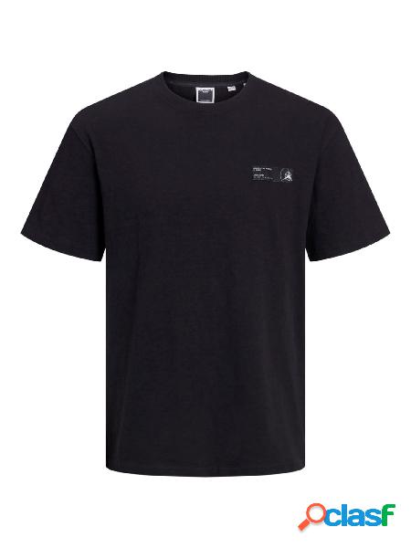 JACK&JONES T-shirt girocollo in cotone Nero