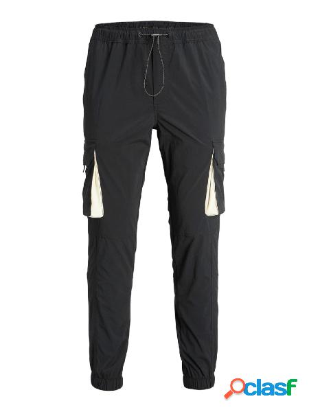 JACK&JONES pantaloni con tasconi laterali JPSTGORDON NERO