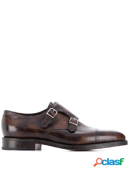 JOHN LOBB MONK STRAP UOMO WILLIAMDSCALFDARKBROWN PELLE
