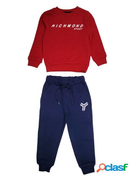 JOHN RICHMOND SPORT Completo felpa e pantalone Rosso/Blu