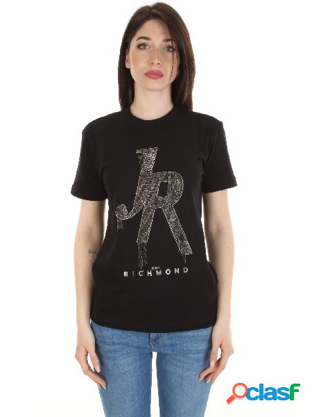 JOHN RICHMOND T-shirt WINNIPEG da donna con logo in strass