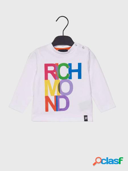 JOHN RICHMOND T-shirt a maniche lunghe con logo colorato