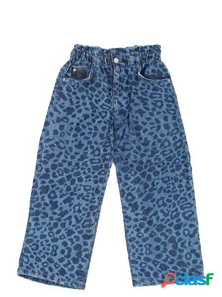 Jeans Bambina GUESS Blu Over maculato