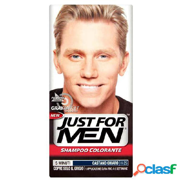 Just for men shampoo colorante castano chiaro