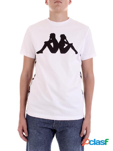 KAPPA t-shirt con maxi logo e bande sui fianchi