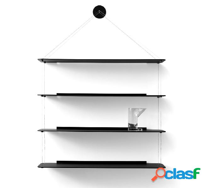 Karakter Wire Bookcase Libreria Pensile - Nero