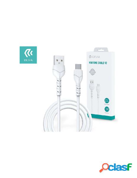 Kintone cavo tipo-c 5v 2.1a 1mt carica e dati bianco