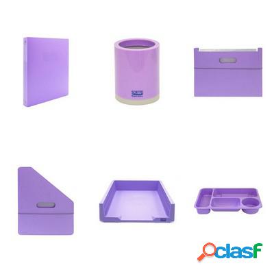 Kit Scrivania Scatto Pastello colore lilla