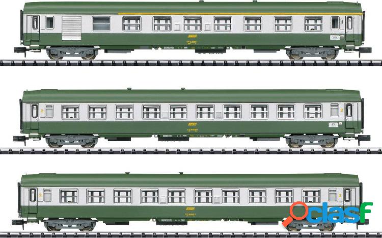 Kit da 3 pz. vagone treno veloce della SNCF MiniTrix T15502