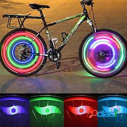 LED Luci bici luci di sicurezza luci della rotella Ciclismo