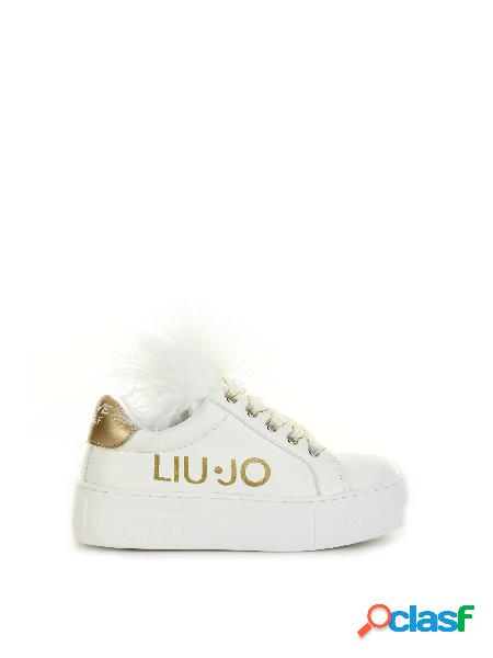 LIU- JO sneaker 4A2485EX014S1041 colore BIANCO/ORO