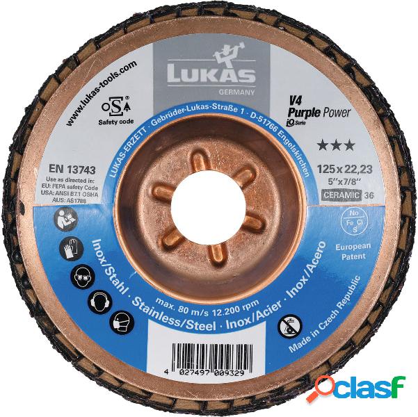 LUKAS - Disco abrasivo lamellare V4 Purple Power, (CER),