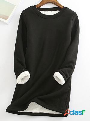 Lamb Wool Casual Long-sleeved T-shirt