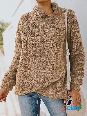 Lamb Wool Casual Loose Sweatshirt