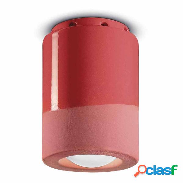 Lampada a Soffitto Ceramica Rosso Corallo - Lampade a