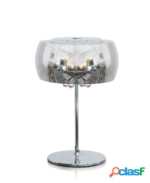 Lampada da tavolo moderna in vetro specchiato e pendenti in