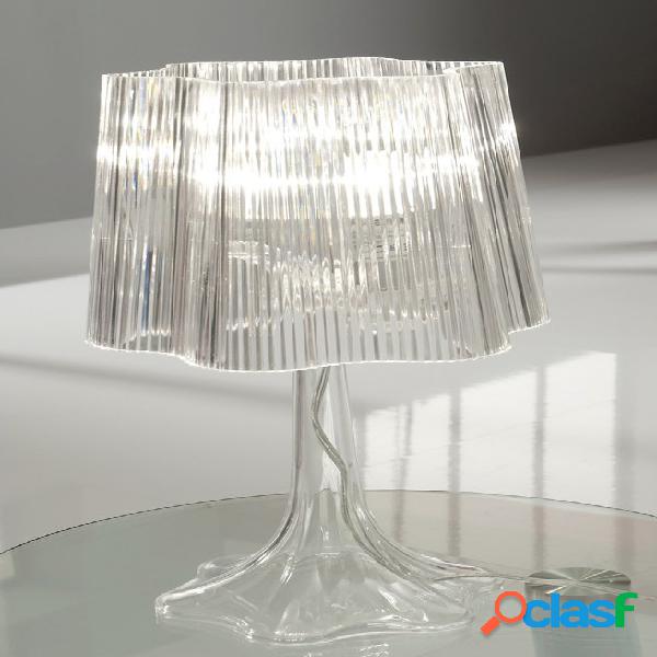 Lampada da tavolo salotto classica trasparente cm Ø 24x43h