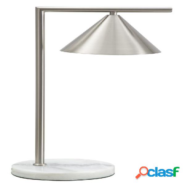 Lampada moderna da tavolo in metallo base in marmo cm