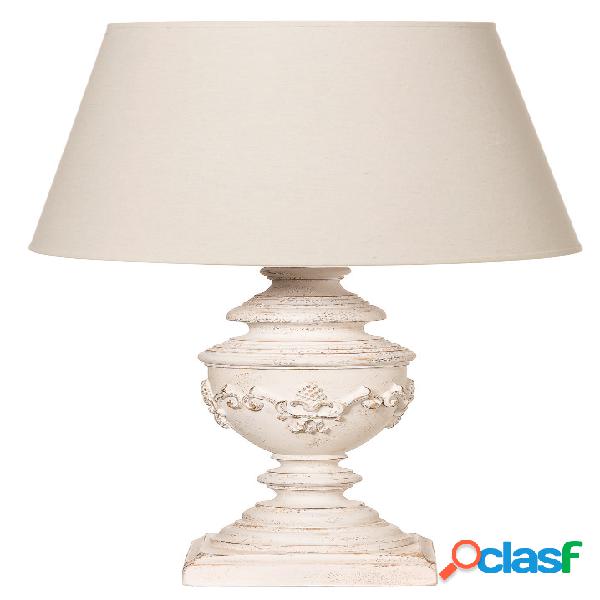 Lampada stile classico in legno colore bianco da salotto cm