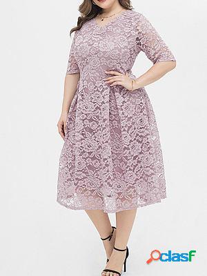 Large Skirt Lace Skater Dresses