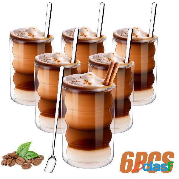 Latte Macchiato Occhiali Doppia Parete 350 ml Set da 6