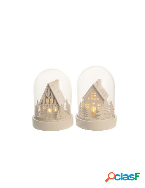 Led wood house cloche 480844