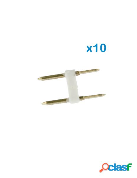 Ledlux - 10 pz spina da 2 pin passo 9mm per connessione