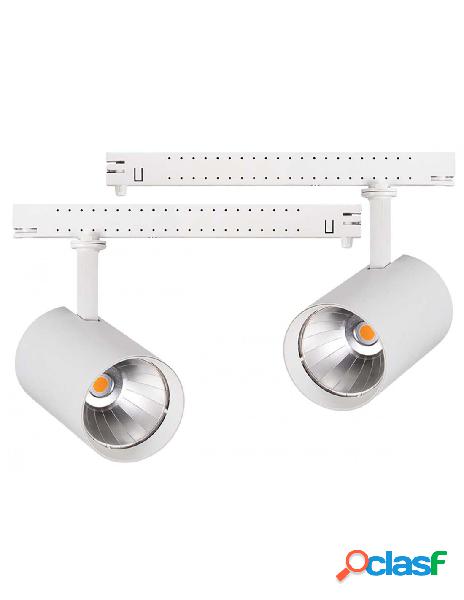 Ledlux - 2 kit faro led da binario trifase 30w 4000lm