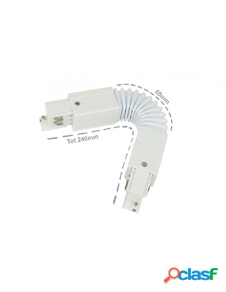Ledlux - connettore giunto curvabile forma l colore bianco