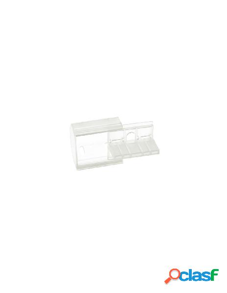 Ledlux - kit clip gancio plastica per fissaggio angolo