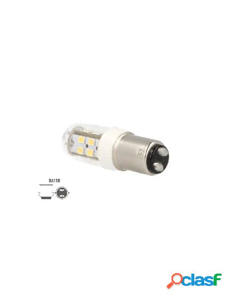 Ledlux - lampada led barca ba15d bianco caldo 12v 24v 4w