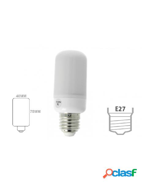 Ledlux - lampada led e27 dc 24v ac/dc 12v 8w bianco caldo