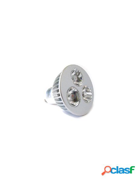 Ledlux - lampada led gu10 3x1w 220v bianco caldo 3000k