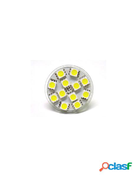 Ledlux - lampada led mr11 gu4 12 smd 5050 2w 12v dc bianco