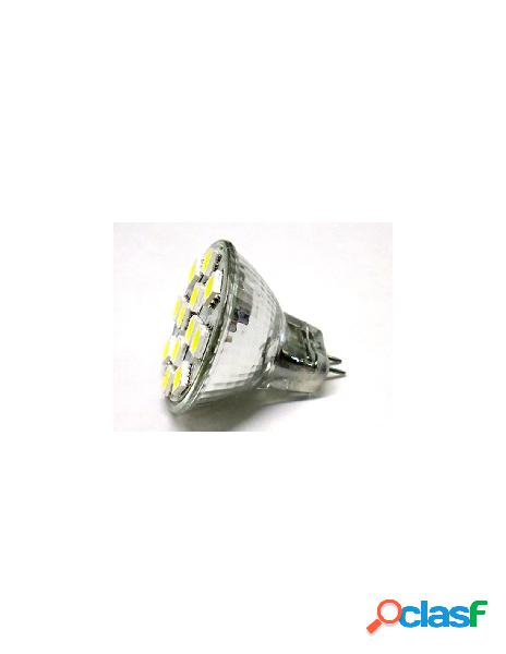 Ledlux - lampada led mr11 gu4 12 smd 5050 2w bianco freddo