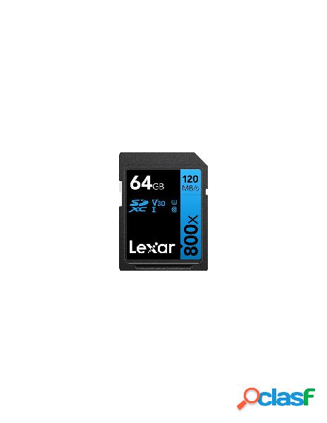 Lexar - scheda di memoria lexar lsd0800064g bnnng blue