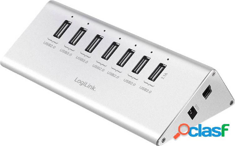 LogiLink UA0225 7 Porte Hub USB 2.0 Argento