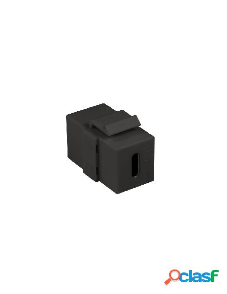 Logilink - connettore keystone usb-c&trade f/f 17,2 mm nero