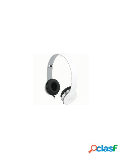 Logilink - cuffie stereo smile con microfono bianche