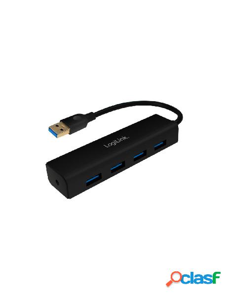 Logilink - hub usb3.0 4 porte nero